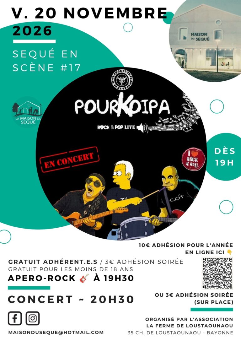 Sequé en scène 17 Concert du groupe Pourkoipa le vendredi 20 novembre
